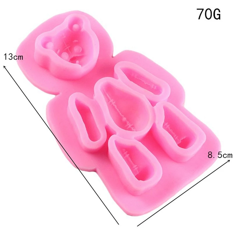 Hot Sale Creative Cute Bear Fondant Silicone Mold DIY Cake Mold Chocolate Fudge Tool Baking Utensils Two Colors