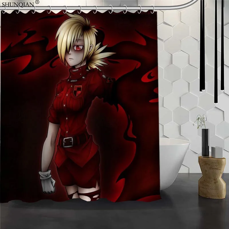 Новый Hellsing на заказ занавеска для душа водонепроницаемая ткань ванной 180X200cm165X180cm