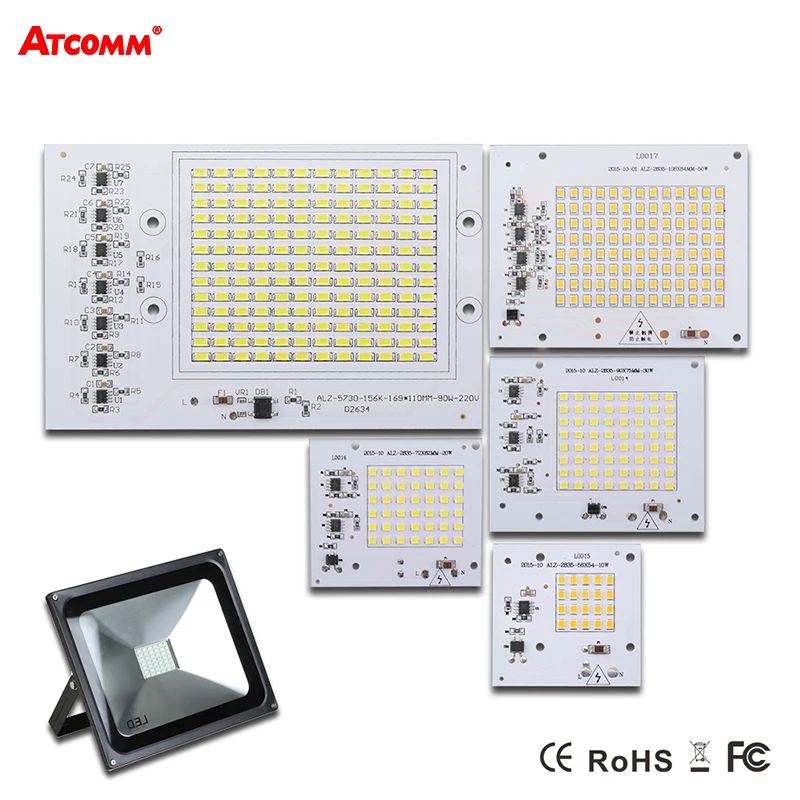 Умная Светодиодная лампа с интегральной схемой 220 В переменного тока 90 Вт 50 30 20 10