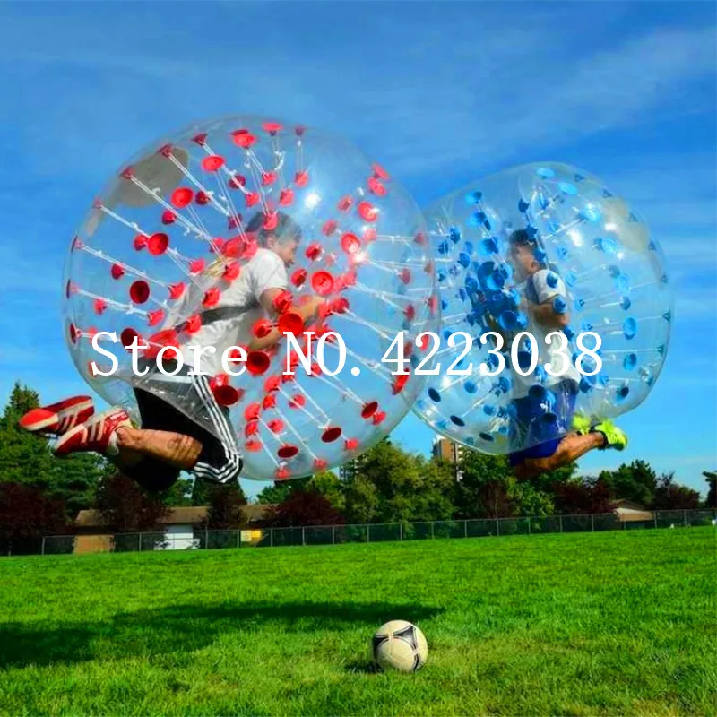 Бесплатная доставка надувной футбольный мяч из ПВХ 0 8 мм 1 5 м бампер для
