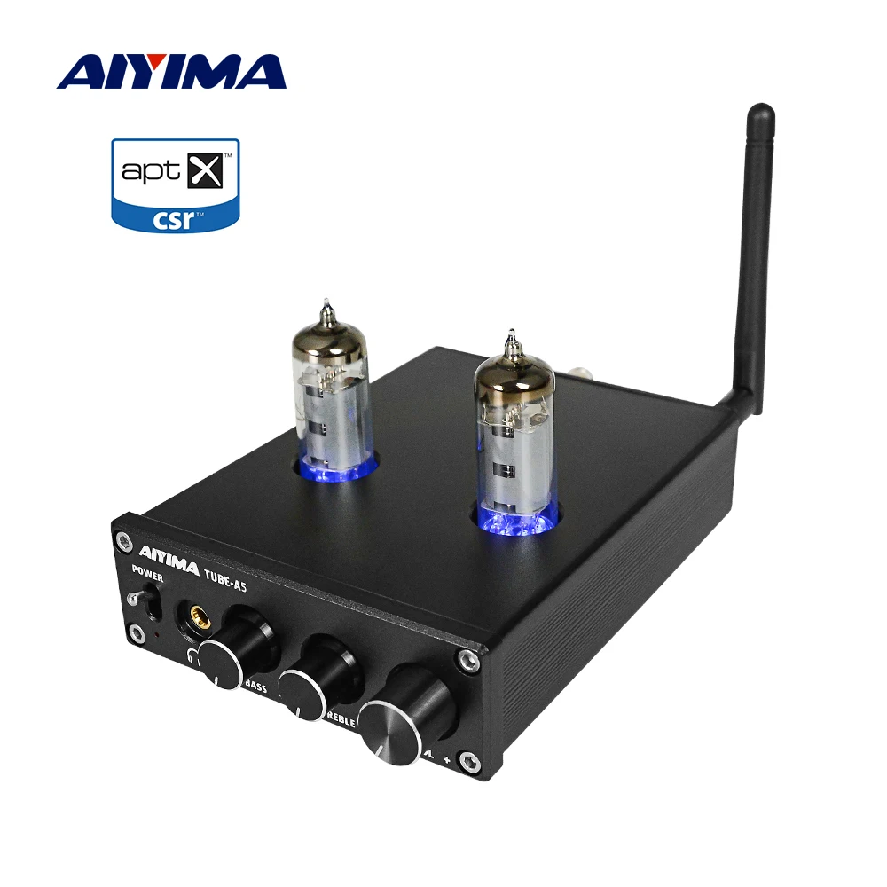 

AIYIMA Bluetooth 4.2 TPA3116D2 Power Digital Home Amplifiers Audio Board 50Wx2 HiFi Stereo Vacuum 6J4 Tube Amp Amplificador