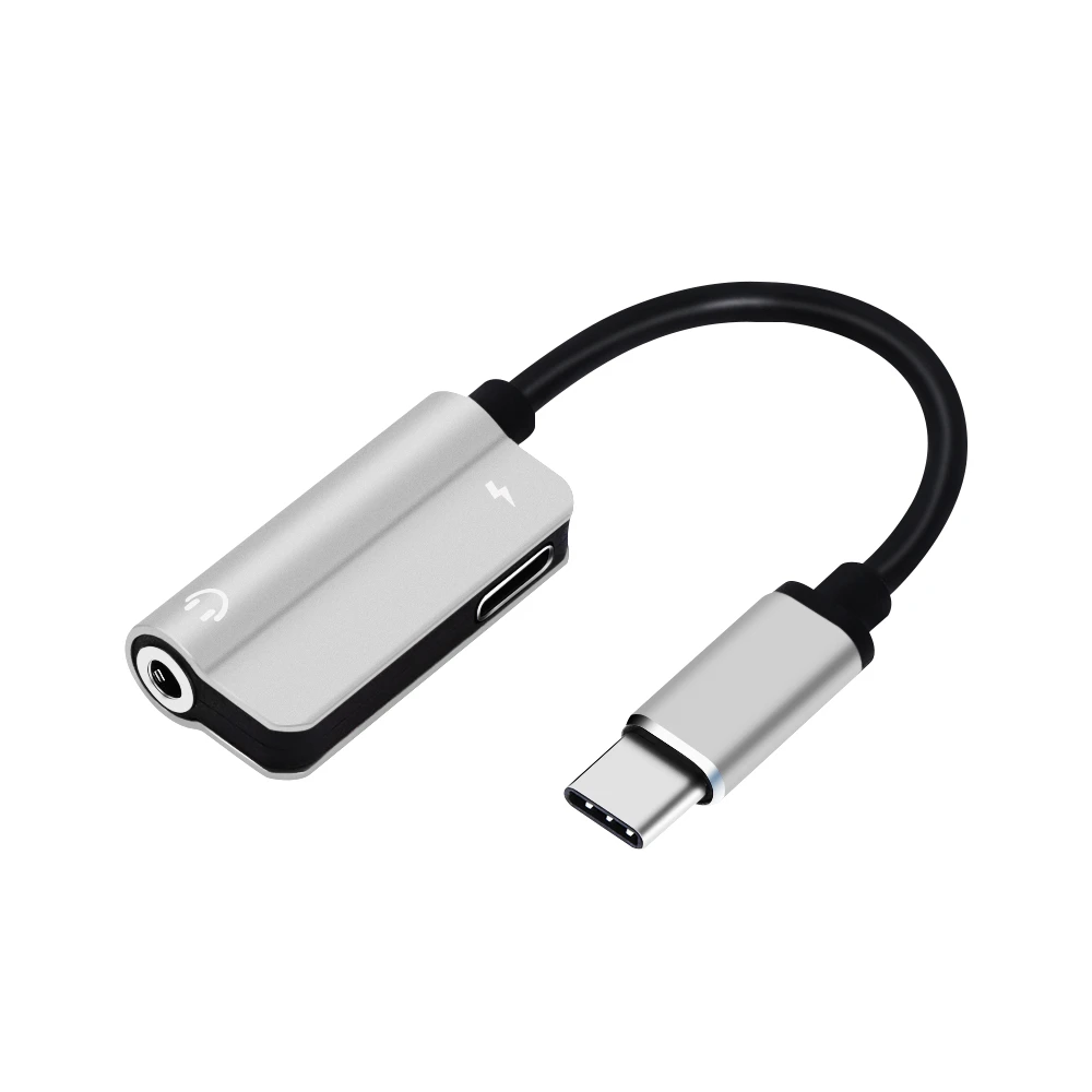 USB Type-C аудио адаптер для зарядки 2 в 1 Type C папа-мама 3 5 мм разъем наушников зарядный