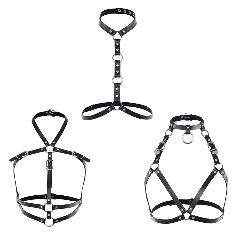 IEFiEL/сексуальное женское белье Искусственная кожа регулируемый нагрудный ремень