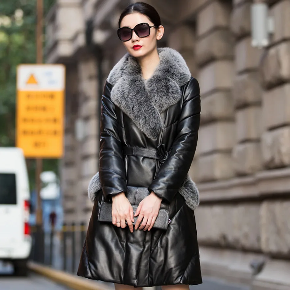 2020 модная теплая зимняя куртка женские Куртки из натуральной овечьей кожи