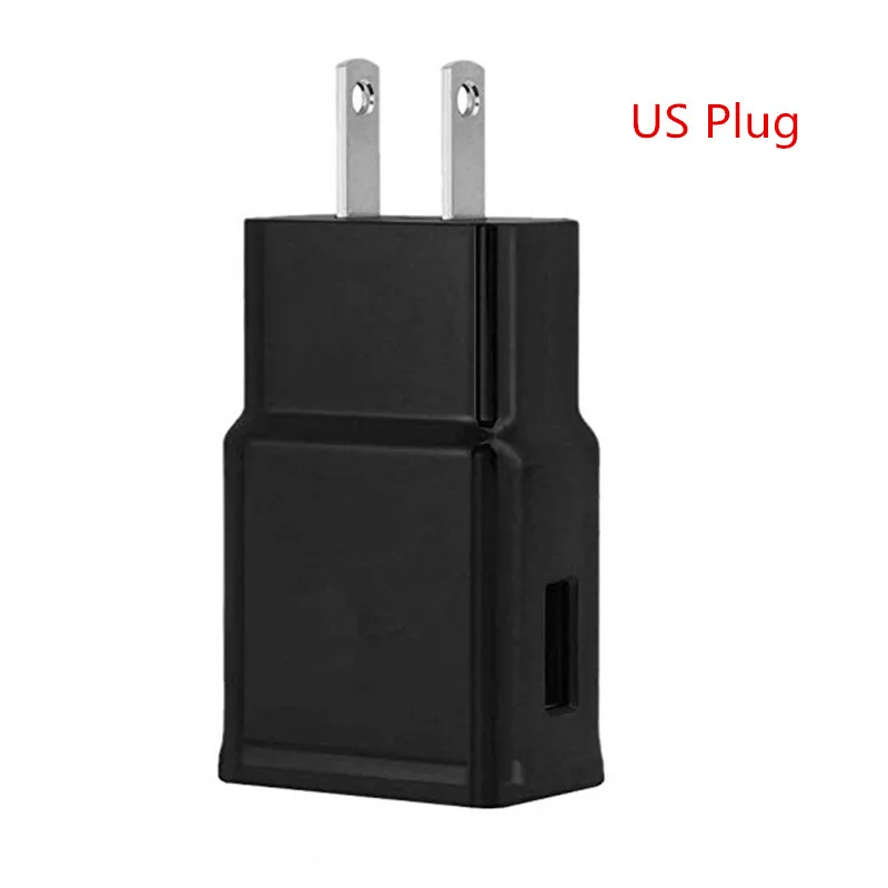 Only Black Charger Настенное зарядное устройство стандарта США и ЕС, 1 м, Micro usb кабель для зарядки huawei Xiaomi Redmi S2 6A NOTE 6 pro samsung A50 A30 J4 J6 PLUS A7 - Тип штекера: Only Black Charger