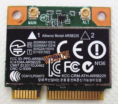 Wi-Fi - Atheros AR5B225, PCI-E, Bluetooth 4, 0, 6230, 6235 , Wi-Fi + 300 BT