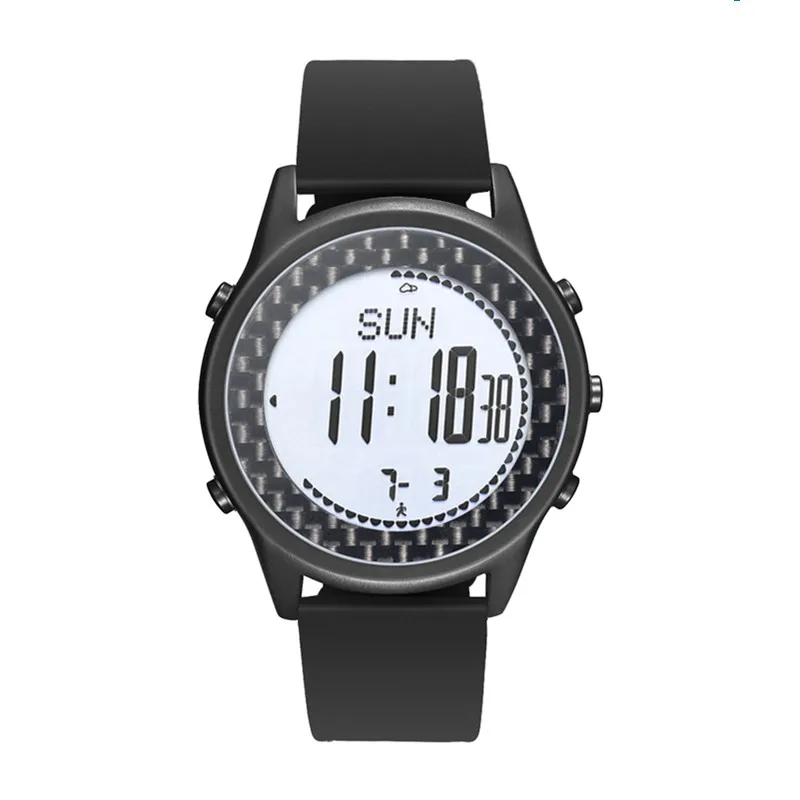 Reloj Hombre SPOVAN, мужские спортивные часы, водонепроницаемый светодиодный компас, альтиметр, шагомер, цифровые наручные часы, часы Saat Relogio Masculino - Цвет: Silicone White