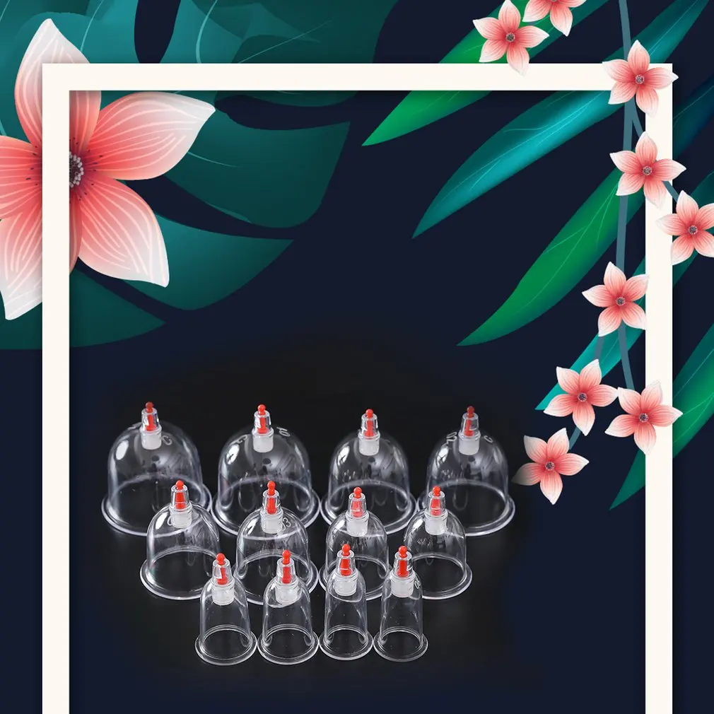 

Healthy 6/12 Cups Medical Vacuum Cans Cupping Cup Cellulite Suction Cup Therapy Massage Anti-cellulite Massager