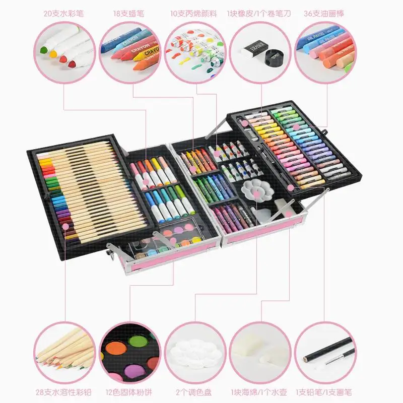 4 набора 132 шт./компл. Художественный набор для рисования детей детские