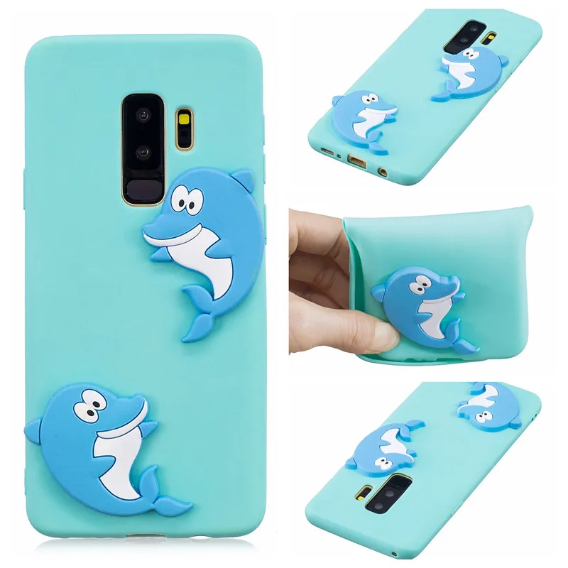 3D Panda Собака Мягкий силиконовый Карамельный цвет чехол для телефона samsung Galaxy S8 S9