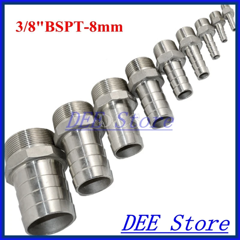 

Коннектор из нержавеющей стали SS304, 3 шт., 3/8 "BSPT