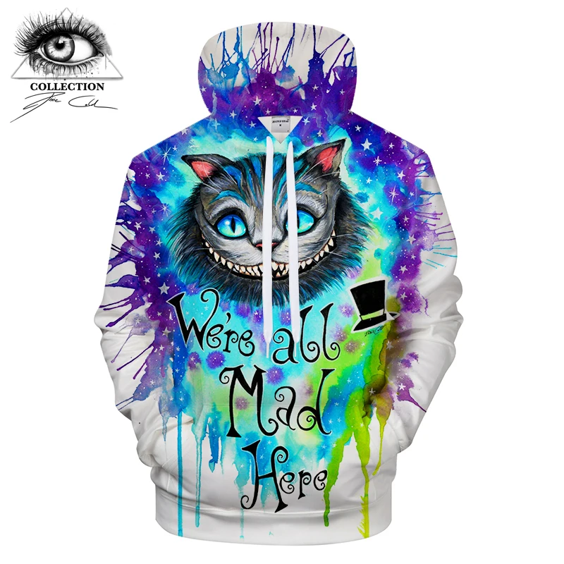 

We are all mad here by Pixie cold Art Unisex Hoodie Sweatshirts Mens Hoodies 2018 Brand Pullover Drop Ship ZOOTOP BEAR