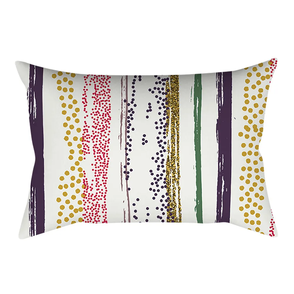 Розовый маленький свежий Печать квадратная Наволочка украшения для дома