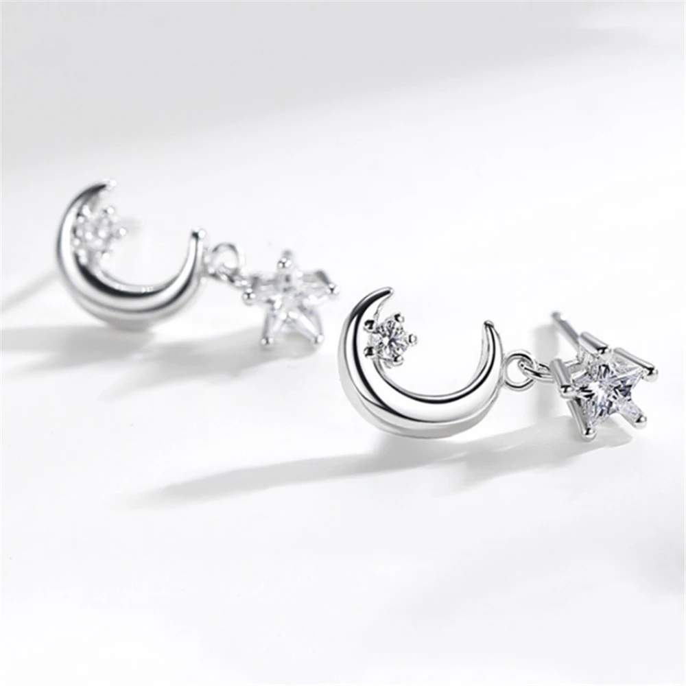 2019 Асимметричные Роскошные серьги moon Star для женщин женские best friends корейские