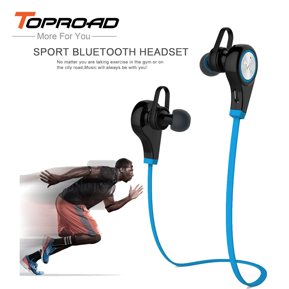 TOPROAD Bluetooth наушники Беспроводные спортивные в ухо гарнитура стерео Handsfree fone de ouvido