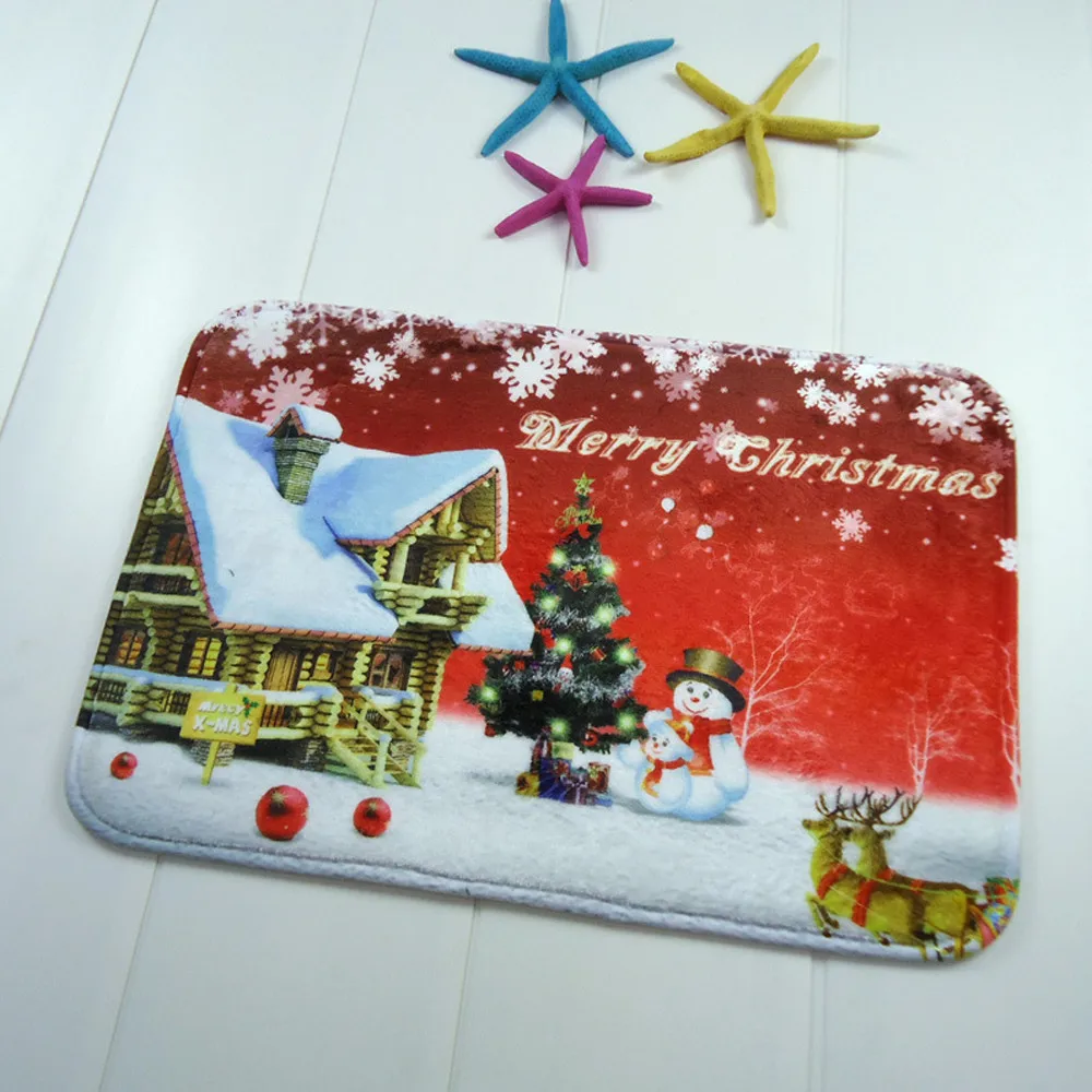 FS5 Рождество HD с нескользящей Для ванной Коврики абсорбент Водонепроницаемый