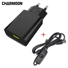 Блок питания для Raspberry Pi 3, 5 В, Raspberry Pi 3 Model B а, с выключателем питания, кабель Micro USB, Европейский адаптер питания переменного тока дляB + Plus