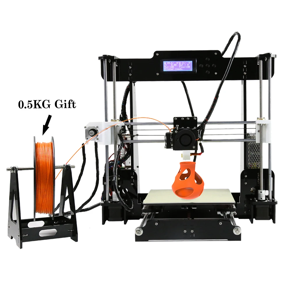 Anet Классический DIY 3d принтер A8 Impresora 3D Большой размер печати Prusa I3 с нитью SD карты и установочные инструменты 3d принтер