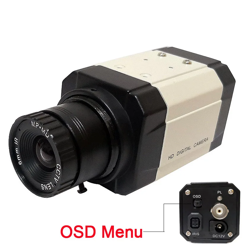 AHD 1080P 4в1(AHD/TVI/CVI/CVBS) коробка мини-камера с osd меню встроенный SONY IMX323+ FH8536E