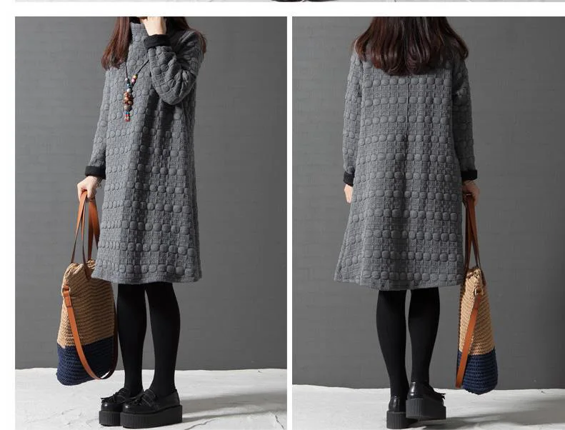 Новинка 2018 водолазка свободные платья для мам осенне-зимняя одежда беременных