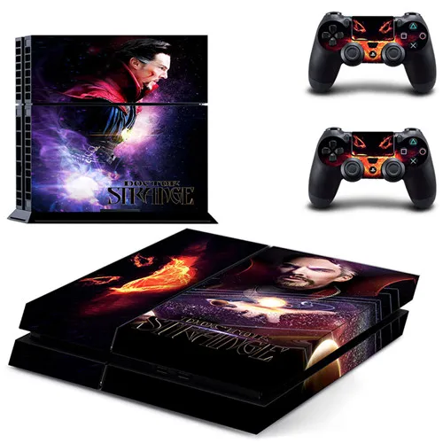Marvel Доктор Стрэндж наклейка для PS4 Стикеры наклейка для sony Игровые приставки 4 консоли и 2 контроллера кожи PS4 Стикеры винил аксессуар - Цвет: GYTM0617