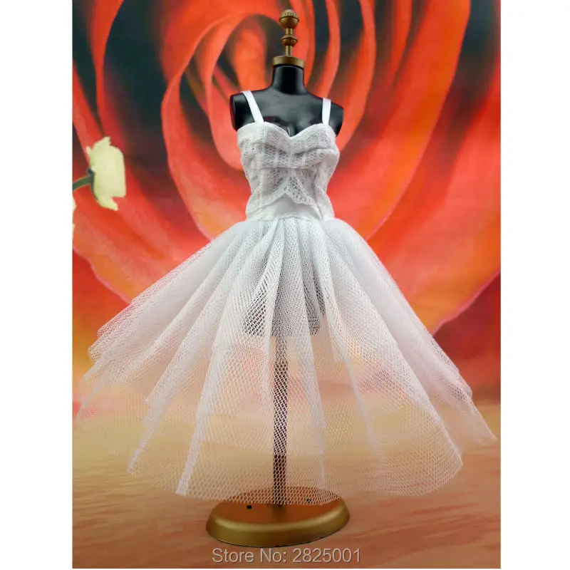 Ручной работы балетное платье для танцев Одежда Кружевной Костюм лямки белая