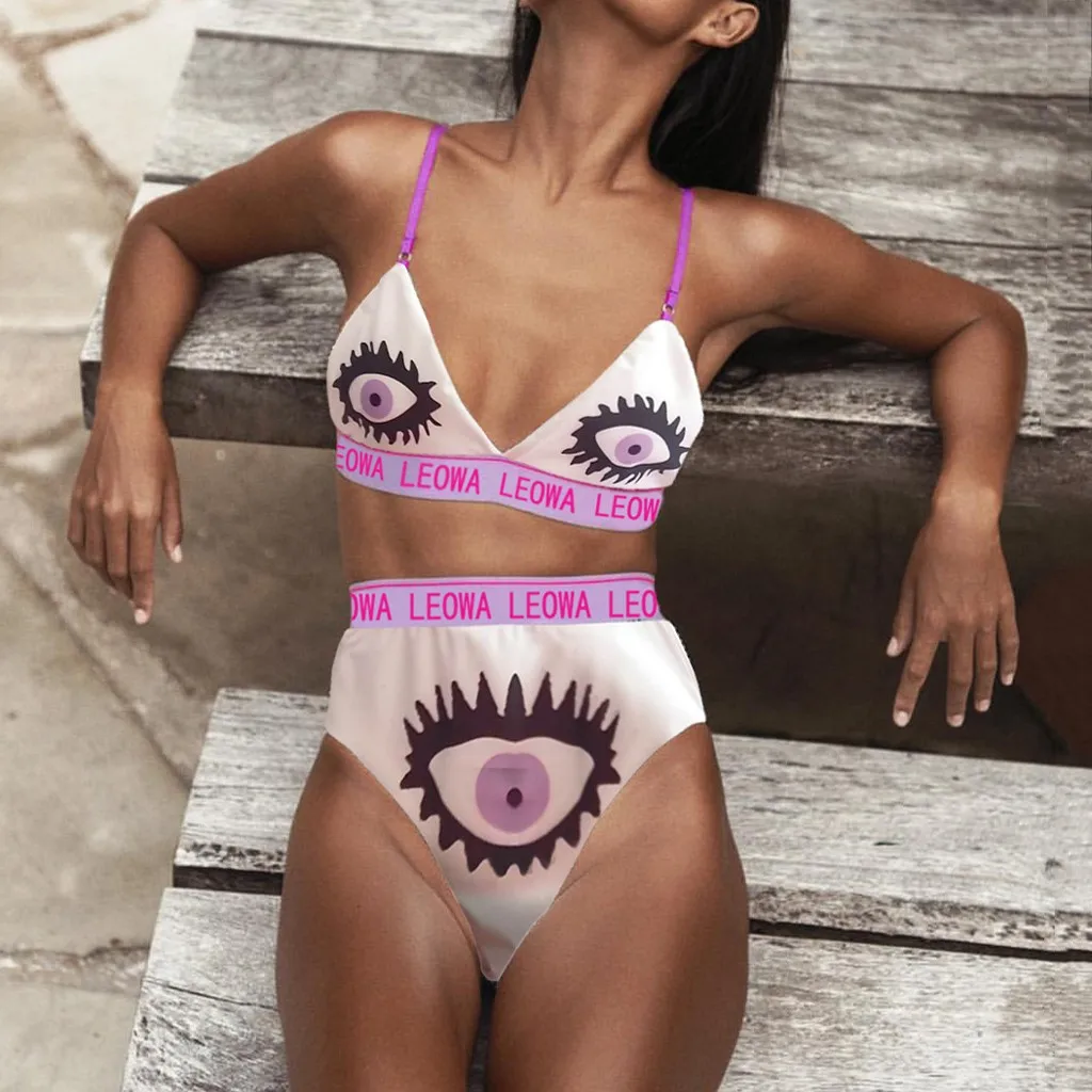 Купальник женский с принтом пламени и открытой спиной|Комбинезоны| |