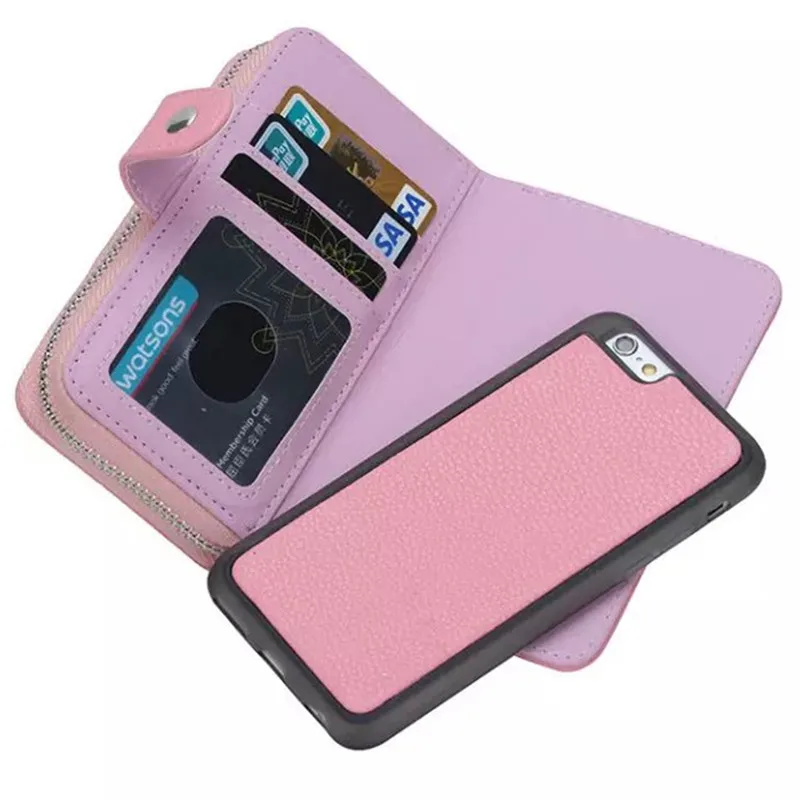 Fundas чехол для iPhone 6 4 7 дюймовая молния кошелек денег и кредитных карт сотовые Etui
