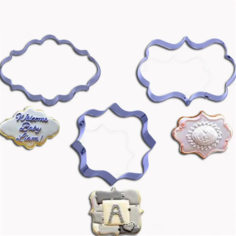 4 шт./лот Европейская Рамка для свадьбы Металлические фрезы печенья инструменты