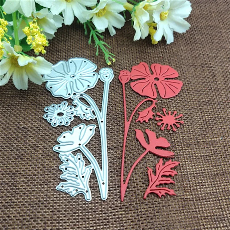 Цветок растение границы металла прорезной трафарет для окраски DIY Скрапбукинг