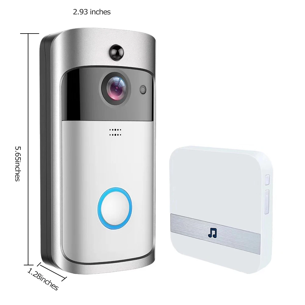 GEEKAM WiFi видео дверной звонок V5 Смарт IP видеодомофон Wi-Fi видео дверной телефон для квартиры ИК сигнализация беспроводная камера безопасности