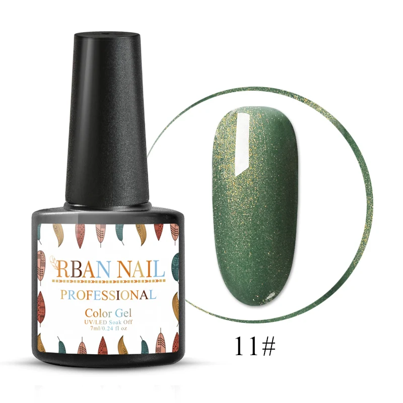 RBAN NAIL 7 мл УФ-гель для ногтей золотой блеск ногтей Laquer голографическая блестящая гель лак замачиваемый лак для творчества маникюрное украшение