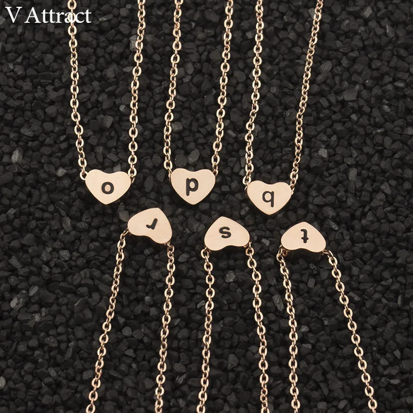 V привлечь Нержавеющая сталь сердце Цепочки и ожерелья Подвеска себе ювелирные