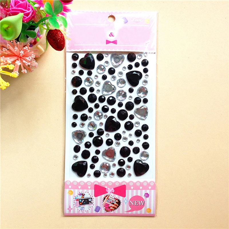 1 декоративный лист с украшением в виде кристаллов наклейки &quotКамни&quot блестящие