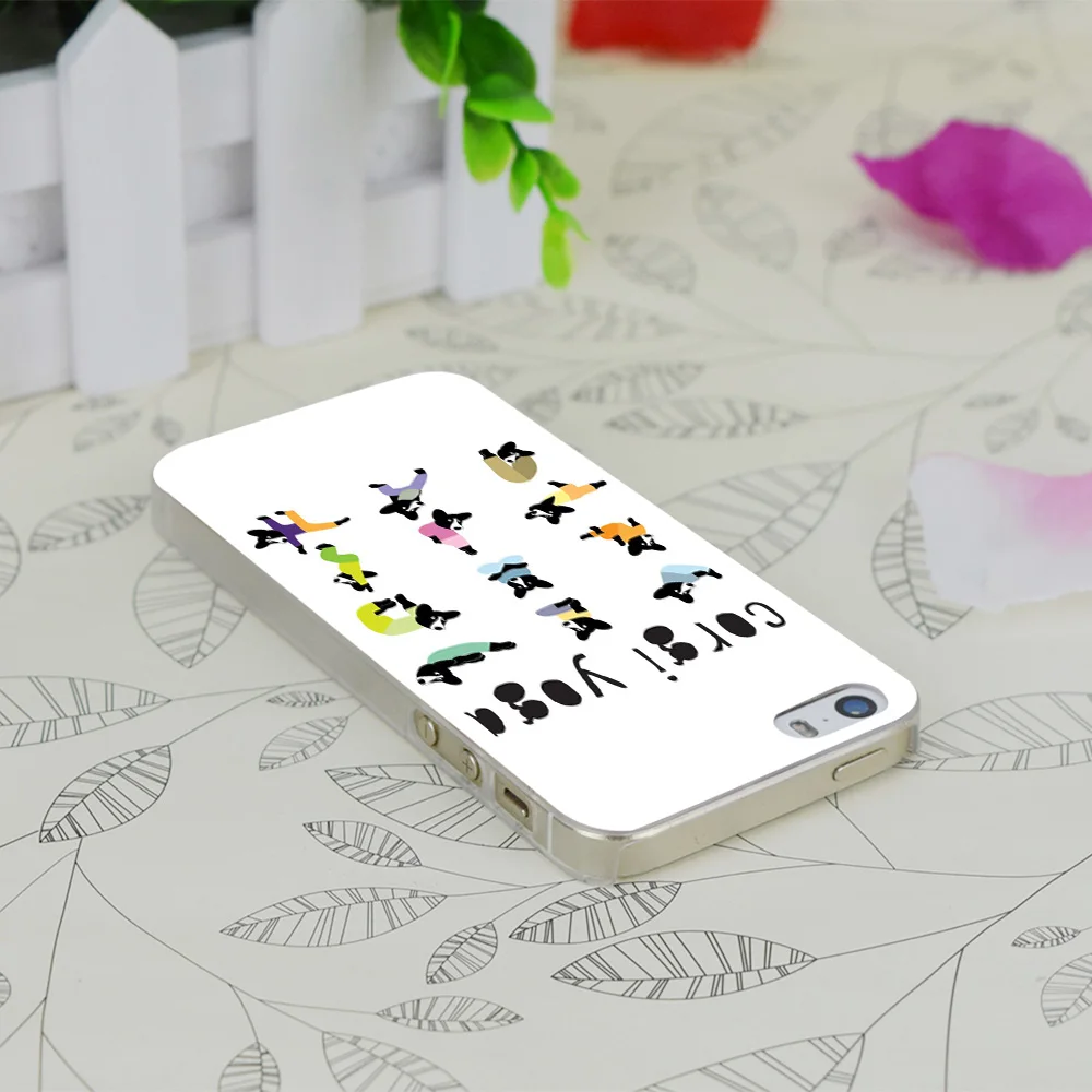 C3271 Corgi Yoga Print Transparent Hard Thin Case Skin Cover For Apple IPhone 4 4S 4G 5 5G 5S SE 5C 6 6S Plus |
