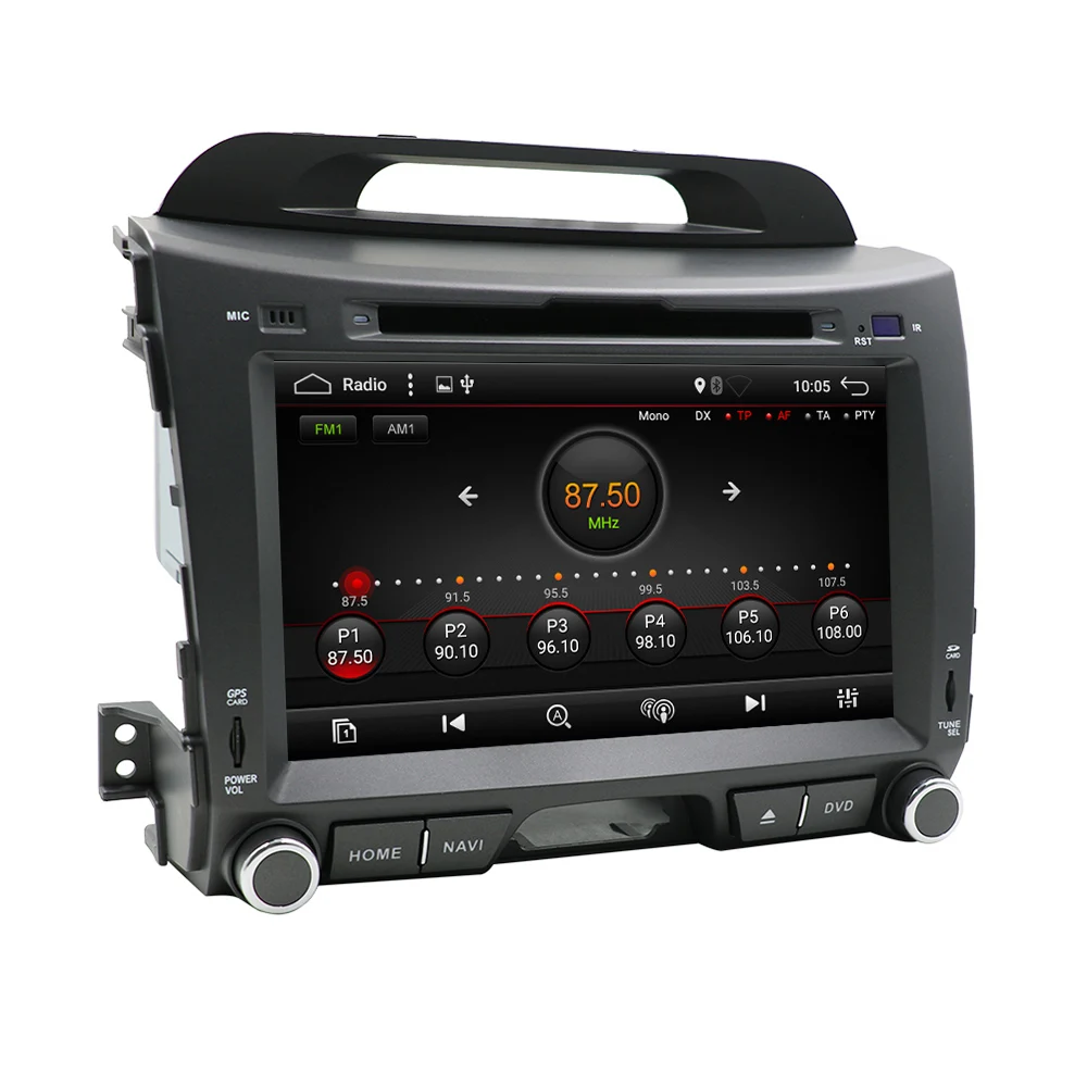 Eunavi 2 din Восьмиядерный Android 8 1 автомобильный ПК dvd радио плеер для KIA Sportage 2011 2012 2013 2014