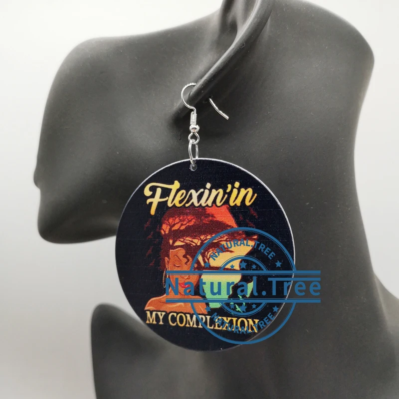Бесплатная доставка! Деревянные серьги flexinin|Серьги-кольца| |