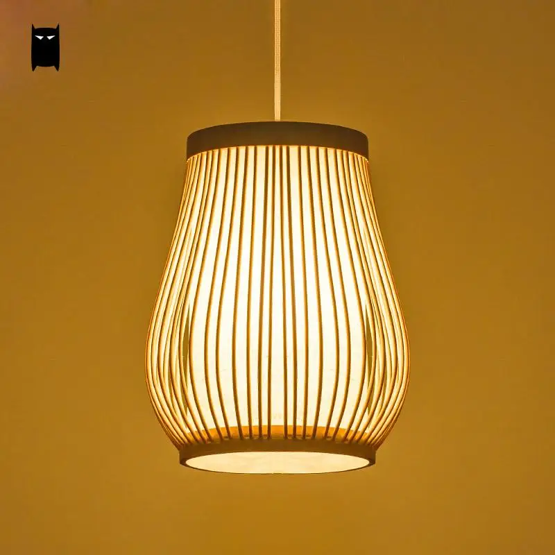 Бамбуковый Плетеный подвесной светильник из ротанга в стиле рустик Азиатский