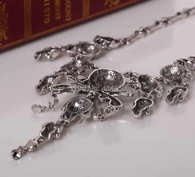 Free shipping!!!Fashion Statement Necklace Newest Design Zinc Alloy with 5cm extender chain Skull | Украшения и аксессуары