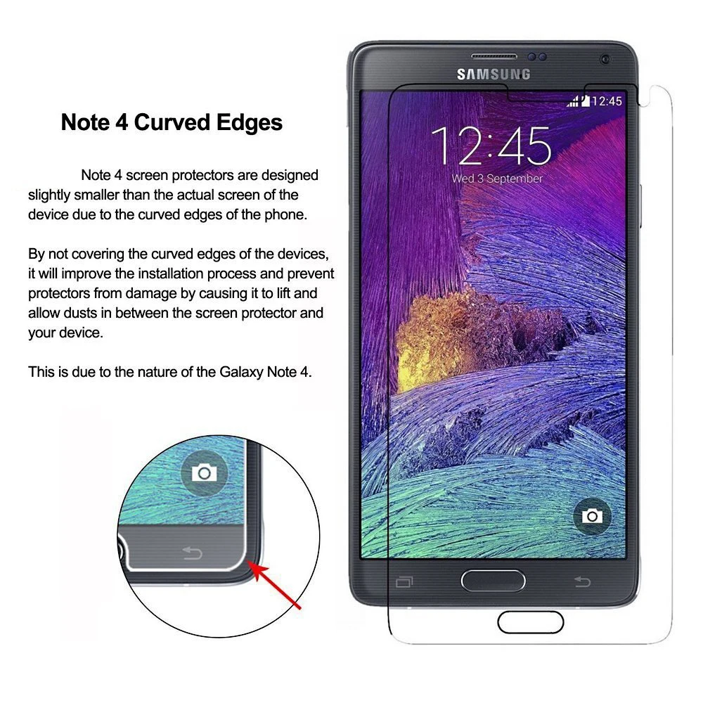 2PCS Tempered Glass Premium 0.33mm 9H Ultra-Thin Screen Protector For Samsung Galaxy Note3 Note 3 III 4 5 Explosion Proof Film | Мобильные