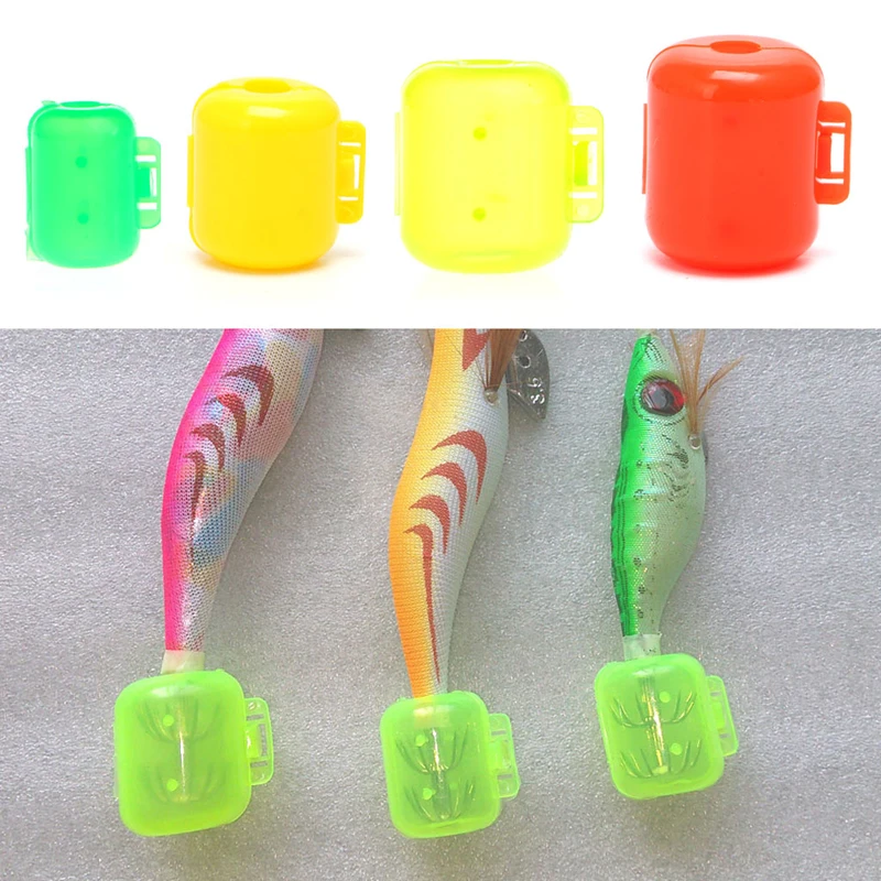 10 шт./партия Деревянная Приманка в виде креветки крючки с блесной кальмара шапка