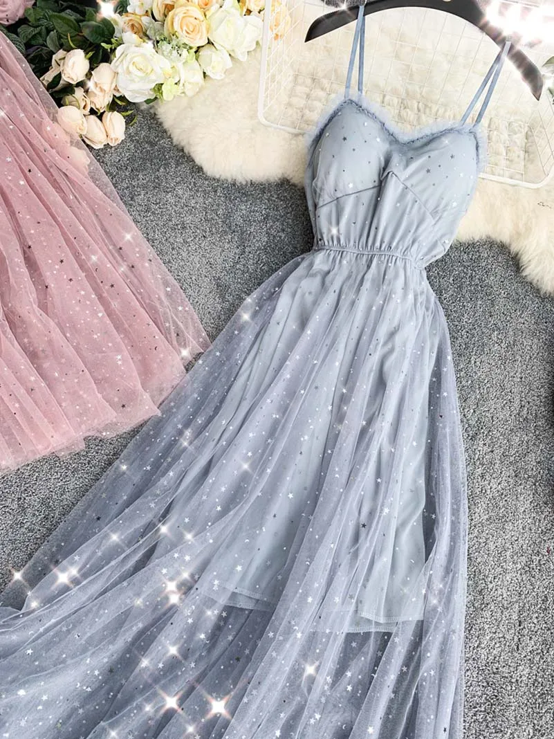 NiceMix robe femme ete летнее пляжное платье Сарафан милое платье с блестками Сетчатое платье с v-образным вырезом платье элегантное, миди женские платья