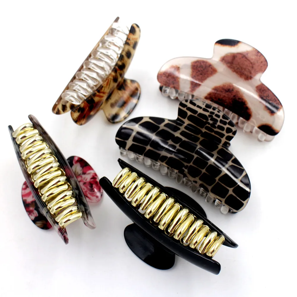 2019 hohe Qualitat 8 cm Lange Acetat Haarnadeln Haarspangen Clip Krabben Haargreifer Fur Frauen Madchen Haarschmuck Zubeho | Аксессуары