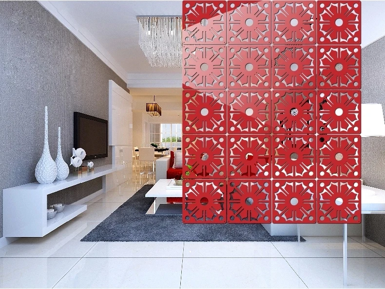 4 шт./лот оргстекло резные панели подвесной экран модная Гостиная полые подвесные