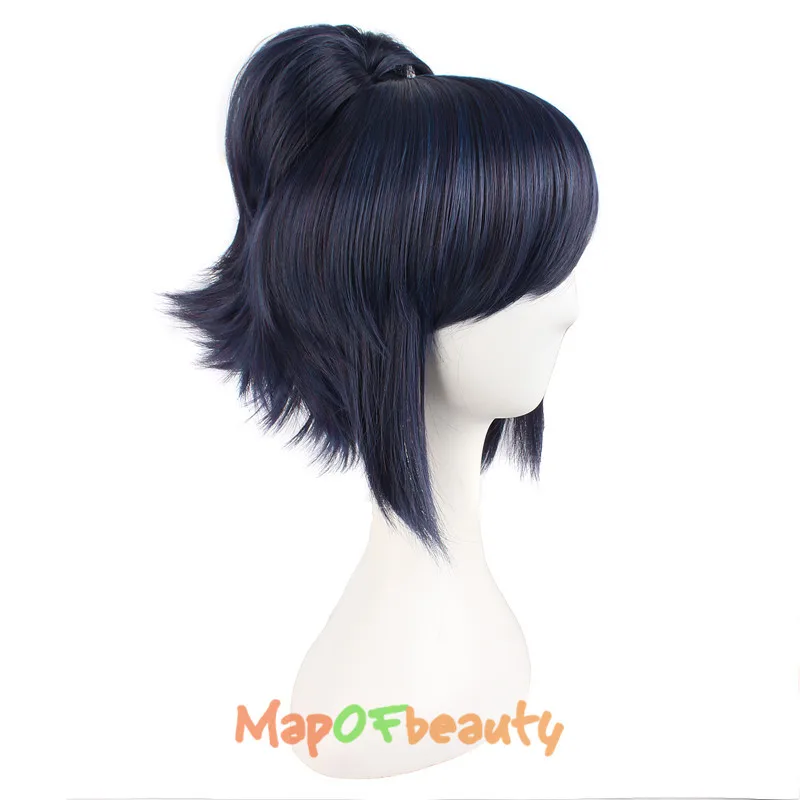 MapofBeauty короткий кудрявый 12 &quotчерный микс синий Косплей парики TouKenRanBu мужские