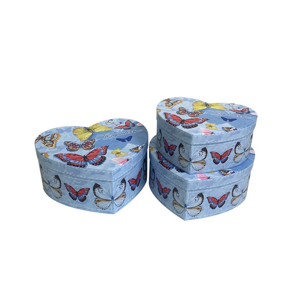 3 шт./компл. полный цвет сердце-форма подарочной коробке флорист упаковка цветок