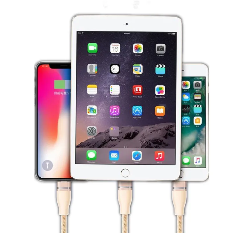 USB кабель для iPhone Выдвижной зарядки Зарядное устройство Type C Micro Android 3 в 1 и 2