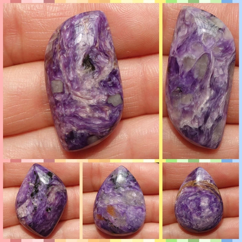 5PCS free shipping natural Charoite Beads crystal stone necklace pendant bead men women jewelry 27-35mm |
