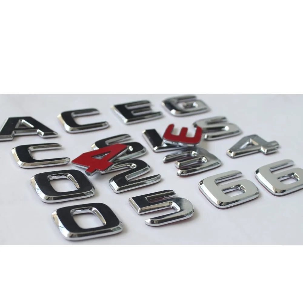 Плоские хромированные буквы заднего багажника из АБС пластика значки эмблема