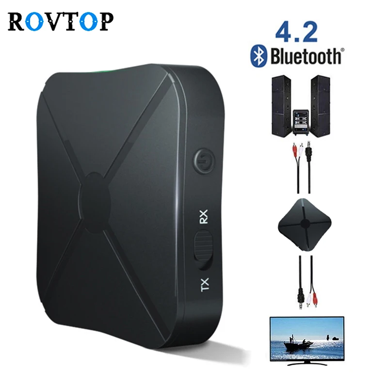 Rovtop 2 в 1 беспроводной Bluetooth 4 аудио приемник передатчик автомобильный музыкальный